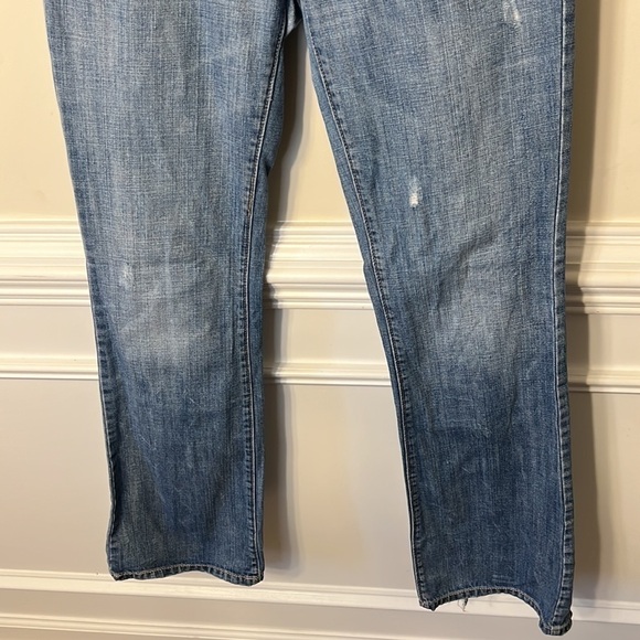 American Eagle Favorite Boyfriend Distressed Medium Blue  Wash Jeans Size 4 long - Picture 7 of 12